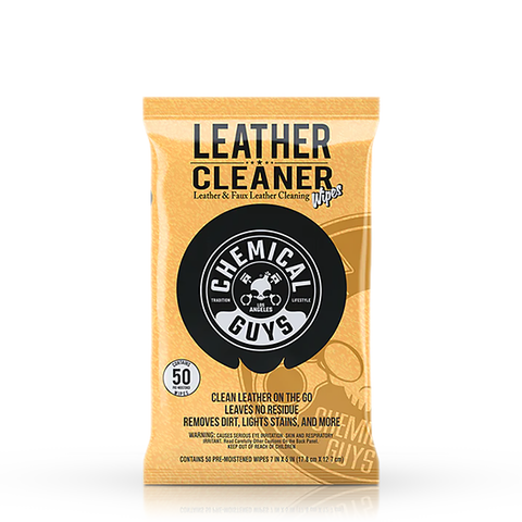 Chemical Guys Leather Cleaner Wipes (50pk) (PWMSPI20850FE)