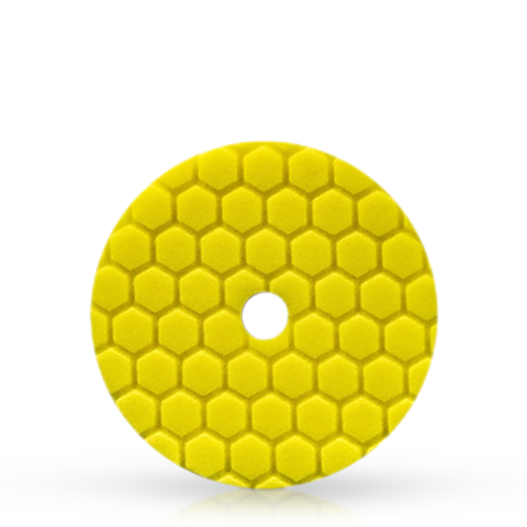 Chemical Guys 5.5" Quantum Hex Yellow Heavy Cut Pad (BUFX111HEX5)