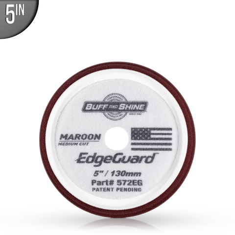 Buff & Shine EdgeGuard 5" Maroon Medium Cut Pad