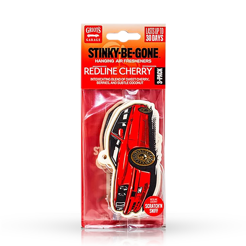 Griot's Garage Stinky Be Gone Hanging Air Freshener - RedLine Cherry