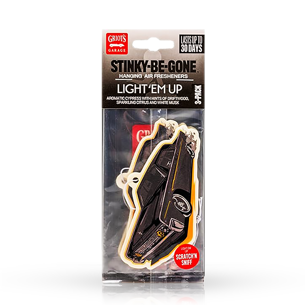 Griot's Garage Stinky Be Gone Hanging Air Freshener - Light Em Up