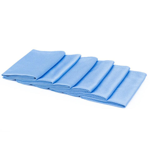 The Rag Company 6PK Blue Diamond Microfiber Glass Towel 