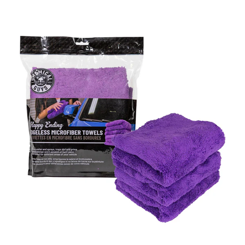 Chemical Guys Happy Ending Edgeless Microfiber Towel 3-Pack