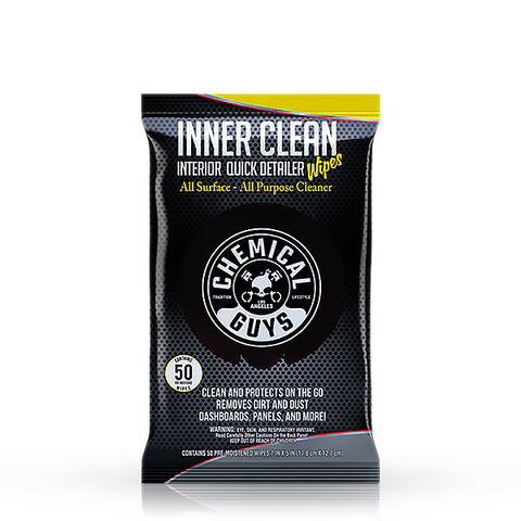 Chemical Guys Inner Clean Cleaner & Protectant Wipes (50pk)