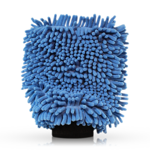 Microfiber Chenille Blue Wash Mitt