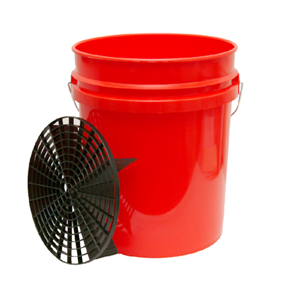 Red Bucket W/Grit Guard