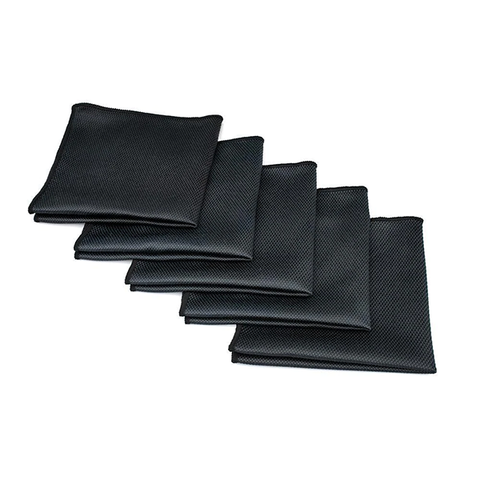 The Rag Company *5PK* Black Diamond Microfiber Glass Towel (16x16)