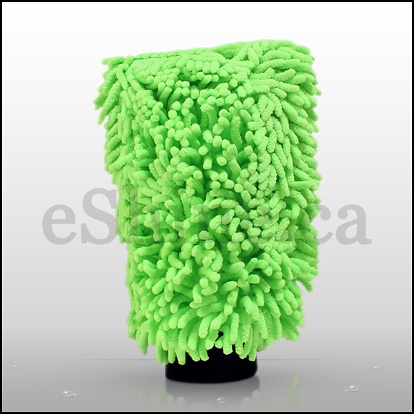 The Rag Company Knobby Microfiber Chenille Mitt - Lime (7x10)