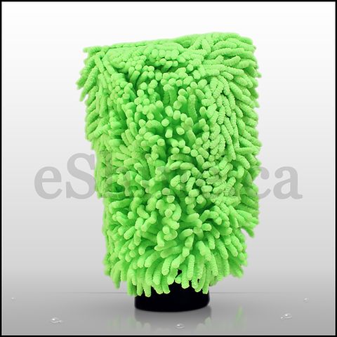 The Rag Company Knobby Microfiber Chenille Mitt - Lime (7x10)