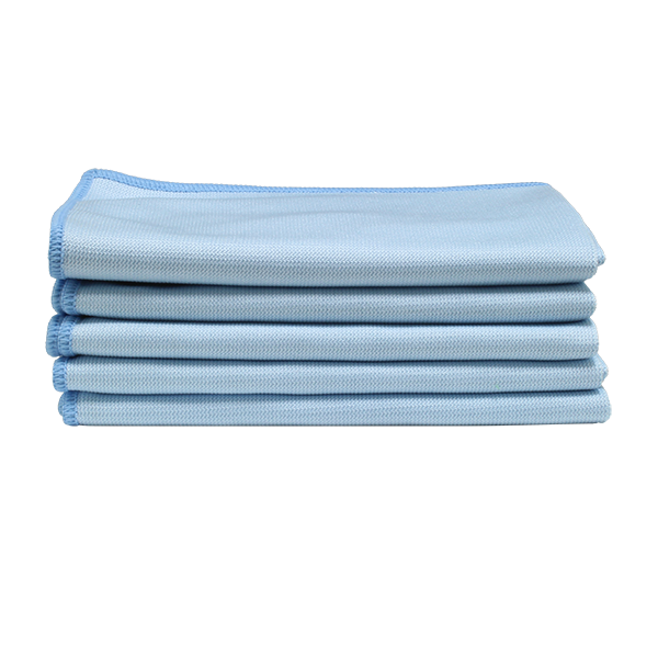 The Rag Company *5PK* Premium Glass & Window Towel - Blue (16x16)