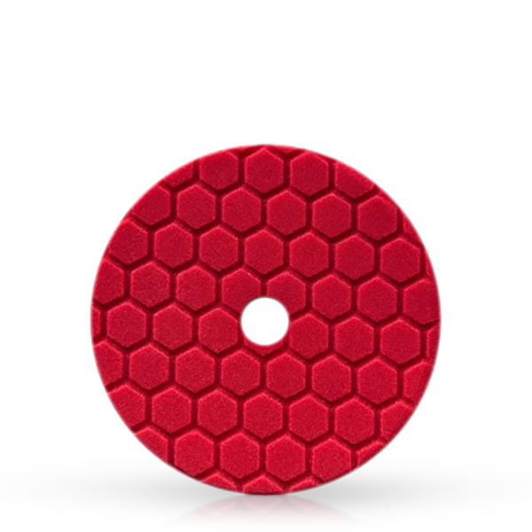 Chemical Guys 5.5" Quantum Hex Red Ultra Light Finishing Pad  (BUFX117HEX5)