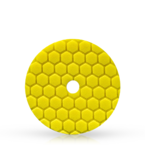 Chemical Guys 6.5" Quantum Hex Yellow Heavy Cut Pad (BUFX111HEX6)