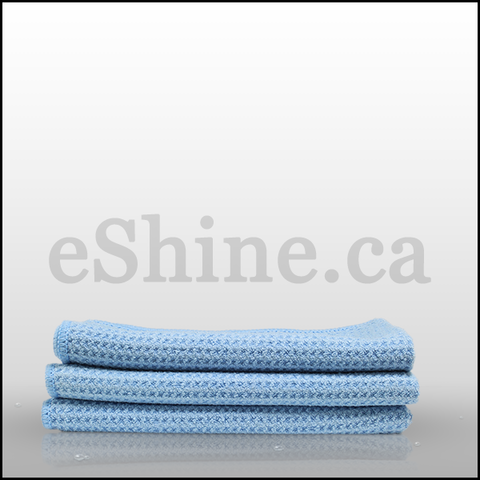 The Rag Company *3PK* Microfiber Waffle Weave Towel - Blue (16x16)