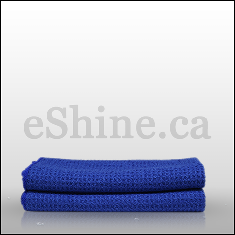 The Rag Company *2PK* Waffle Weave Microfiber Towel - Royal Blue (16x24)