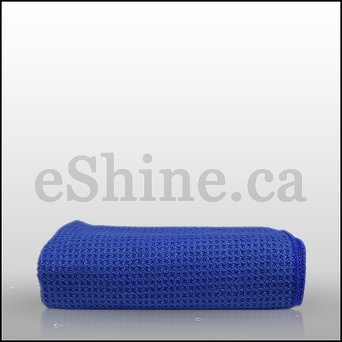 The Rag Company Waffle Weave Microfiber Towel - Royal Blue (16x24)