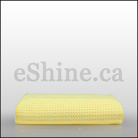 The Rag Company Waffle Weave Microfiber Towel - Yellow (16x16)