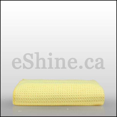The Rag Company Waffle Weave Microfiber Towel - Yellow (16x16)